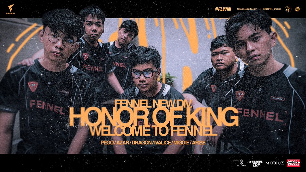FENNEL_official's tweet image. NEW DIVISION🇵🇭

FENNEL Honor of Kings DIV.

Azar     【@Azar_______】
Arise    【@maynardlimon】
Dragon【@DragonHOK】
Miggie 【@FL_Miggie】
Ivalice  【@FL_Ivalice】
Pego    【@FL_Pego】

Our new challenge will begin in the Philippines for 
 "Honor of Kings Asian Wave"

#FLWIN