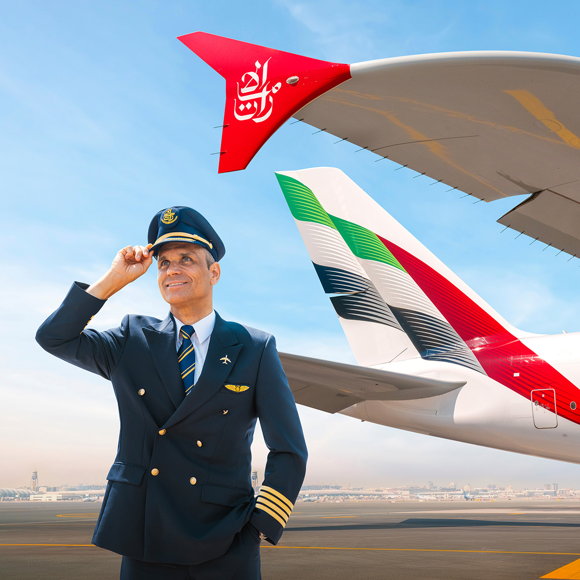 emirates's tweet photo. To those who make our dreams of flying a reality, Happy World Pilots' Day! 👩🏼‍✈️✈️👨🏼‍✈️ https://t.co/Ru38xaDZJd