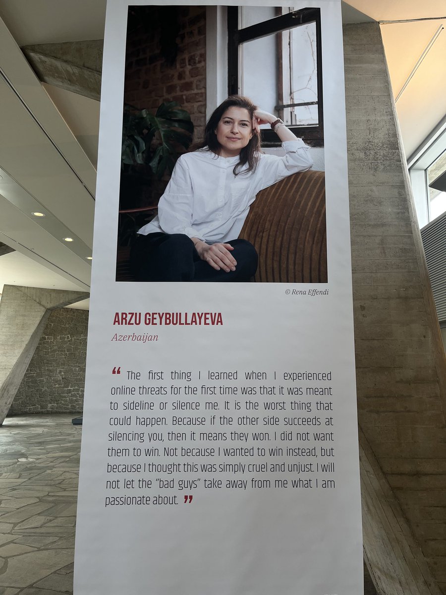 NLatUNESCO's tweet photo. Arzu Geybullayeva from 🇦🇿: “Online threats are meant to sideline or silence me. If the other side succeeds at silencing you, then it means they won. I did not want them to win.” Find the interview with @arzugeybulla at the @freepressunltd website: https://t.co/6u0YwigesJ https://t.co/b5ewn56jYT