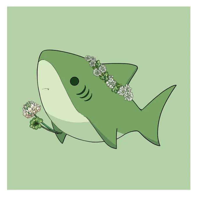 サメと花 