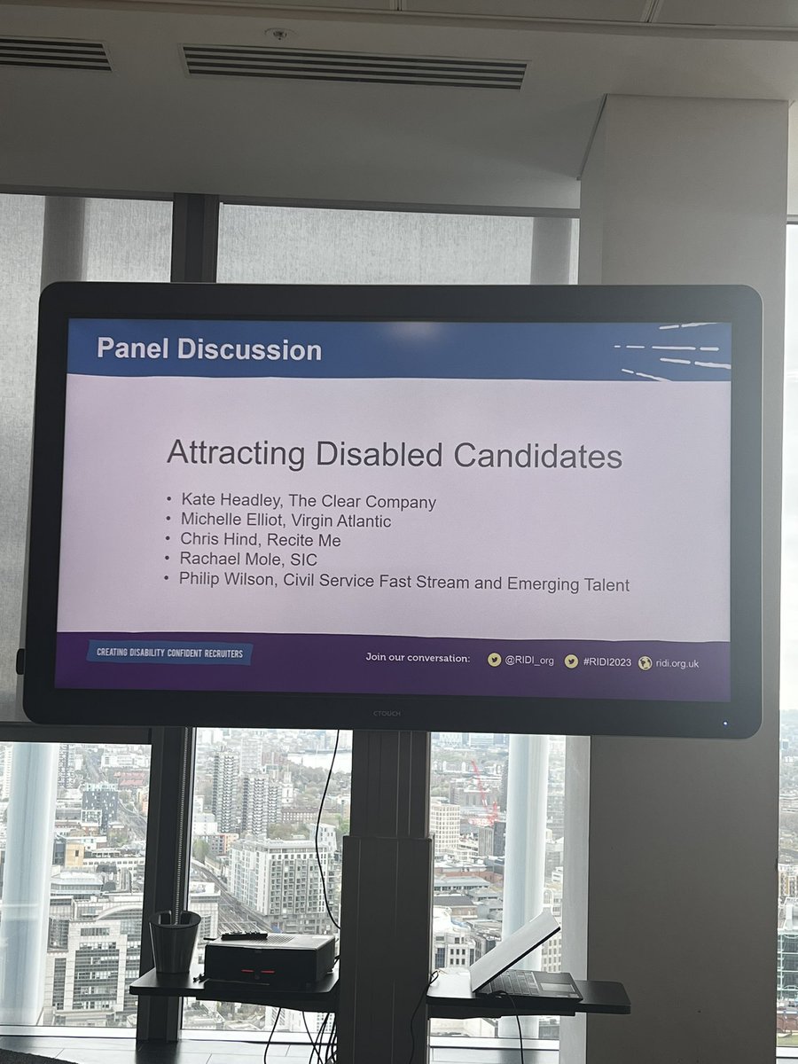 Our speakers close on a panel discussion and Q&A. First top tip for helping #disabledtalent - ASK how you  can help make a difference - what do you need to perform at your best? Start the conversation with disabled people and together shape possible solutions #normalisedisability