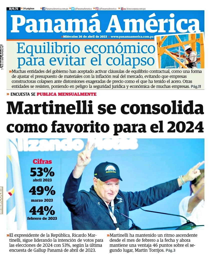 Fameglio's tweet photo. El favorito de la gente para el 2024: @rmartinelli
👉Progreso
👉Oportunidades
👉Empleo
👉Seguridad 
👉Calidad de vida 👈 para todos los panameños. https://t.co/D4cbgOjf7u