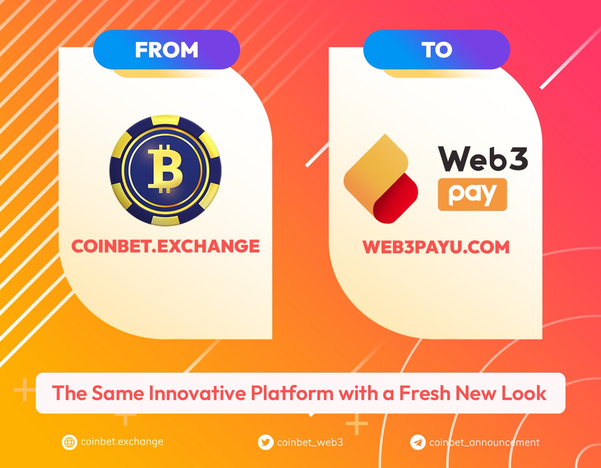 web3_pay's tweet photo. 🎉 Domain Change: From https://t.co/fXXkzrzeKr to https://t.co/THThb3KDxt 🎉

🔥 Stay tuned for more updates on this exciting development! 

Full Post at: https://t.co/BFZJbZjavh https://t.co/Ut8iVUPdve