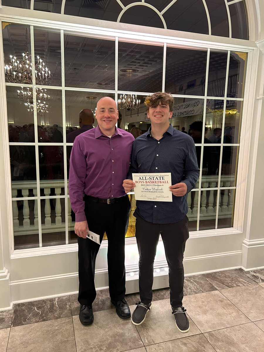 Seymour_Hoops's tweet photo. Congrats again to senior captain @CadenDrezek on his CHSCA All-State recognition!  #cats #cthsbb https://t.co/fjZfDKgpaN
