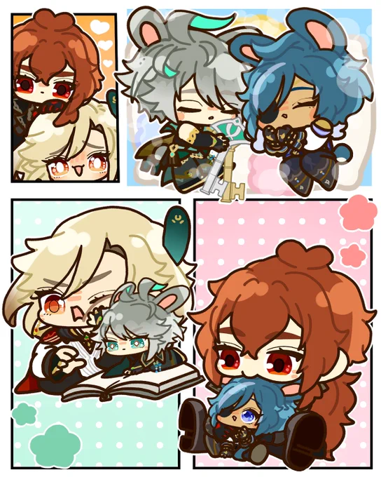 抱っこできる子とできない子🐇(ディルガイ🔥❄️と🏛と🌱) 