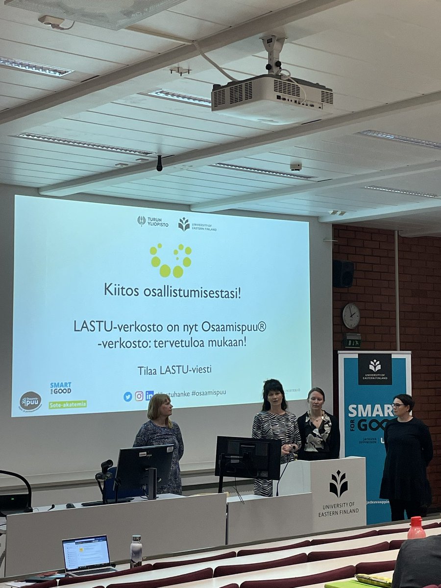 Harri Laihonen (@harri_laihonen) on Twitter photo Lastu-verkosto on nyt Osaamispuu-verkosto. Symposiumin loppusanat <a href="/ukekalai/">Ulla Kekäläinen</a> <a href="/SurakkaAnne/">Anne Surakka</a> @miia_tuominen @JaanetSalminen
#osaamispuu #lastuhanke Lastu-verkosto on nyt Osaamispuu-verkosto. Symposiumin loppusanat <a href="/ukekalai/">Ulla Kekäläinen</a> <a href="/SurakkaAnne/">Anne Surakka</a> @miia_tuominen @JaanetSalminen
#osaamispuu #lastuhanke