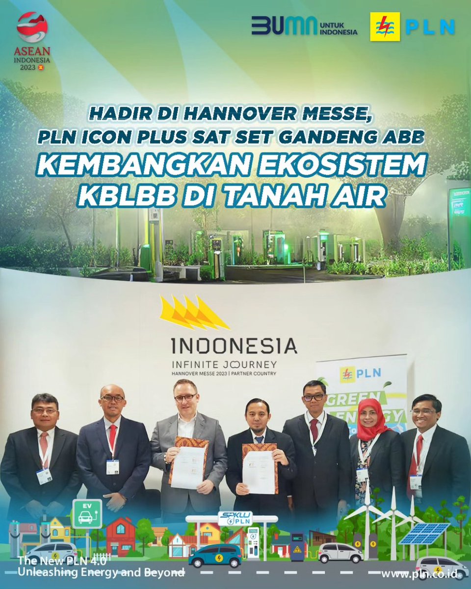 _pln_id's tweet photo. Electrizen, pada rangkaian acara Hannover Messe,
#AyoPakaiEV #PakaiMolis #PLNEmobilizeYou #PLN #PLNMobile #PLNIconPlus #SemuaMakinMudah #SPKLUPLN #PLNdiHannoverMesse2023 #PLNUntukIndonesia #PLNPimpinTransisiEnergi #HannoverMesse #PLNatHM23 #IndonesiaInfiniteJourney https://t.co/2jpFaPL4Ms