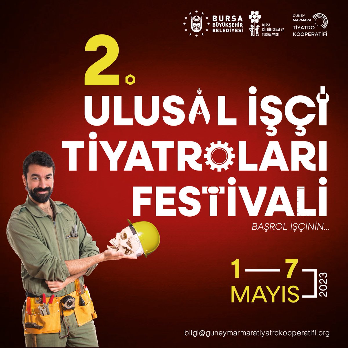 gmtiyatrokoop's tweet photo. Bursa Büyükşehir Belediyesi ve Bursa Kültür Sanat Turizm Vakfı ile gerçekleştireceğimiz 2. Ulusal İşçi Tiyatroları Festivali 1 Mayıs’ta başlıyor.
Depremden etkilenen özel tiyatroların oyunları ile açılışı yapılacak olan festivalimize herkesi davet ediyoruz. https://t.co/t5gE1w6mnB