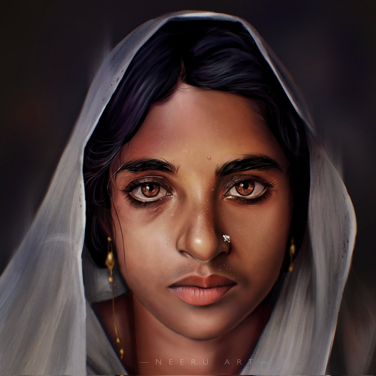 ArtNeeru's tweet photo. Latest portrait drawing. I really enjoyed working on this piece and was super happy about the results. #Procreate #illustration #digitalart https://t.co/xlOUsKRXpN