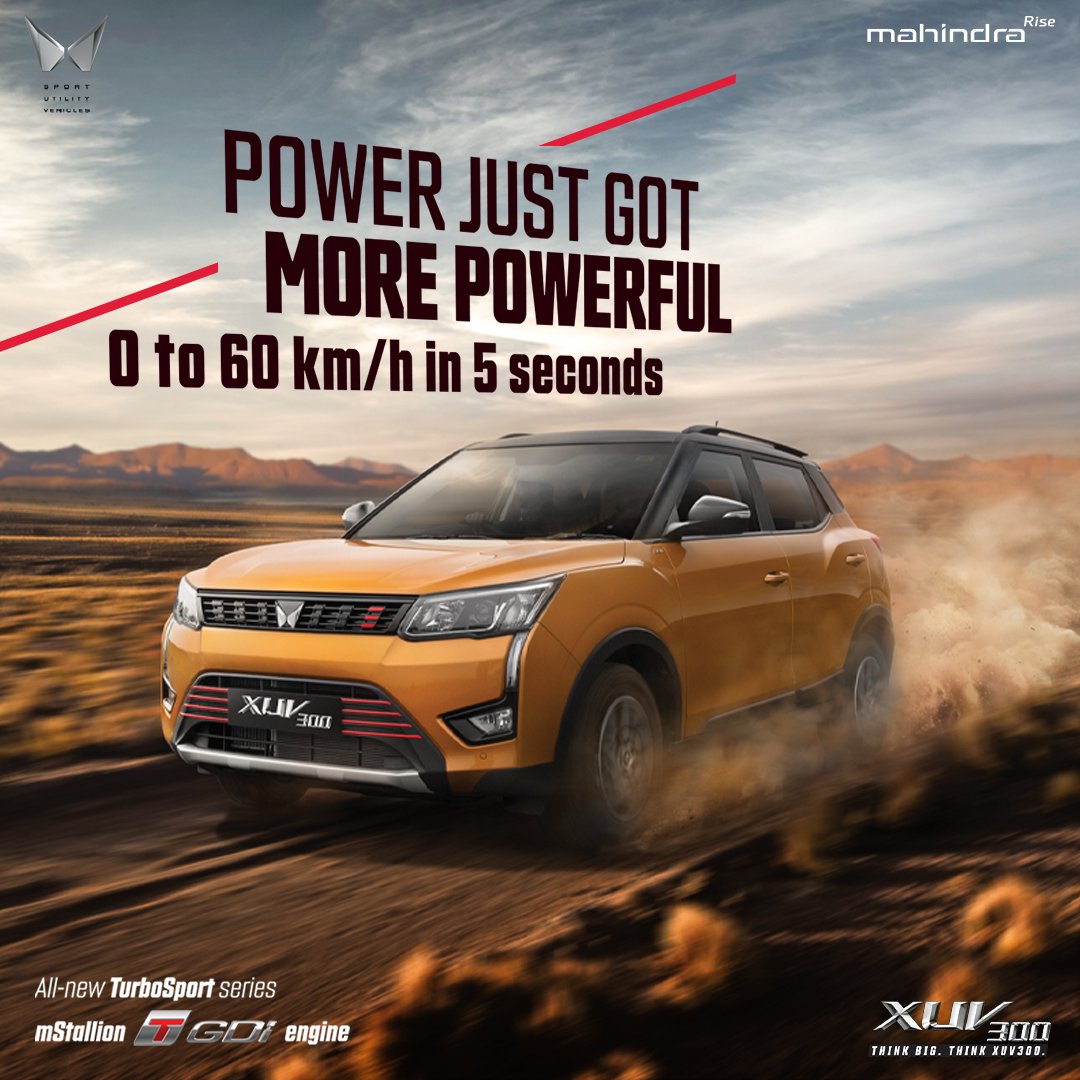 MahindraGlobal's tweet photo. This is how we put an entire category in the rear view mirror. Meet the fastest SUV in its segment*: XUV300 TurboSport.
Know More: https://t.co/27MmMKj28I

#TheUltimateThrillMachine #RallytoRoad #MahindraXUV300 #MahindraAutoGlobal #Nepal https://t.co/qRmybyCXOy
