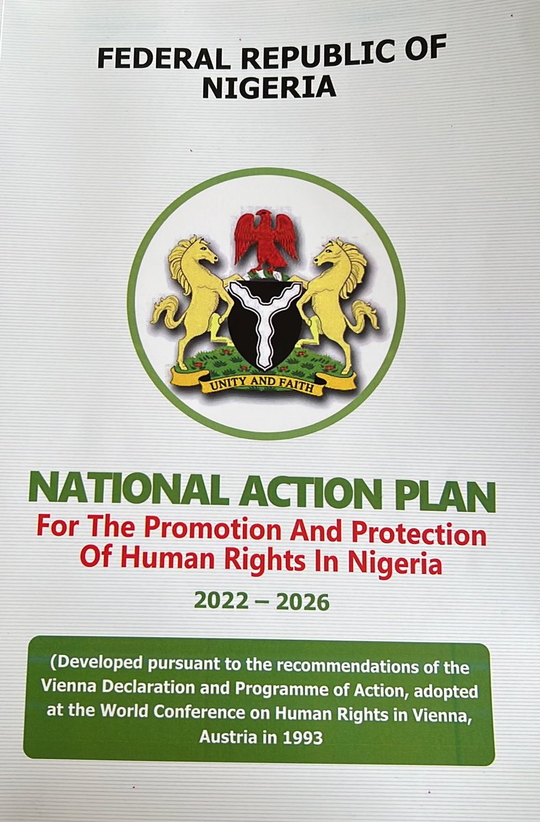 Breaking News! 
Federal Executive Council of Nigeria approves the National Action Plan for the Promotion and Protection of #HumanRights (NAP). Congrats to all the stakeholders. Time for implementation is now! <a href="/UN_HRC/">UN Human Rights Council</a> <a href="/ohchr_nigeria/">UN Human Rights Nigeria</a> <a href="/UN_Nigeria/">United Nations Nigeria</a>