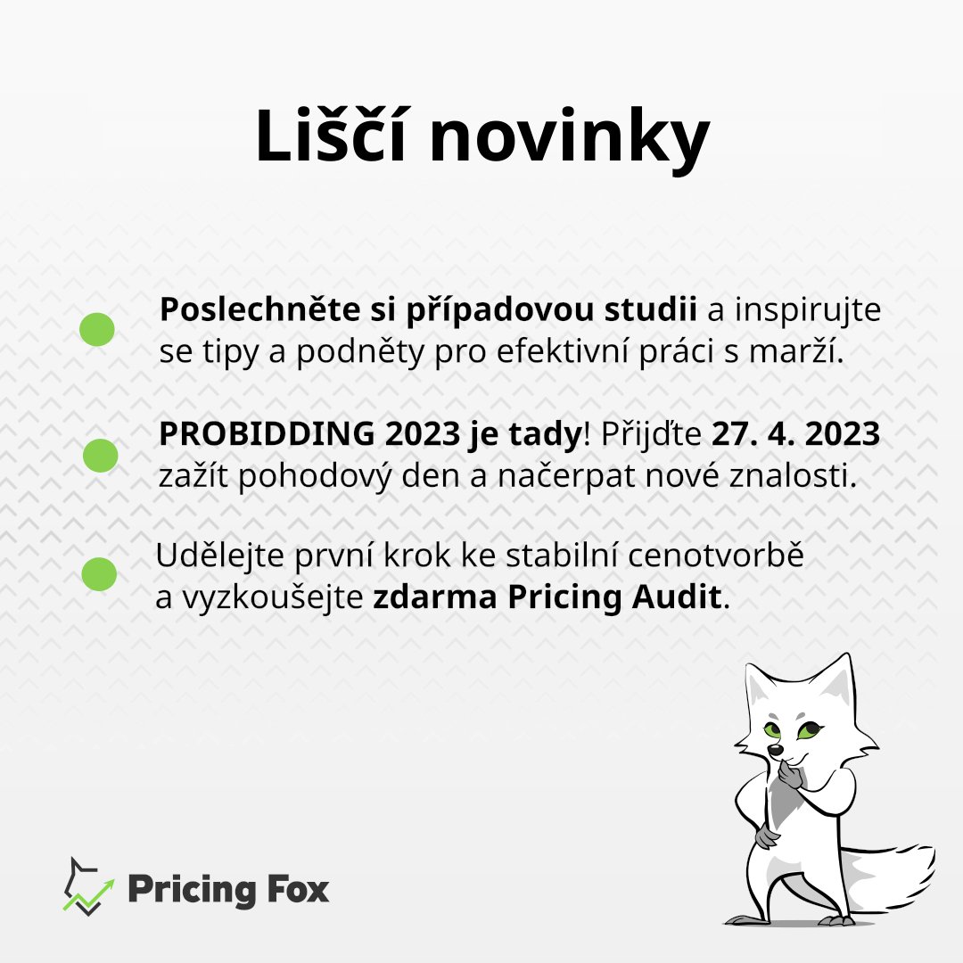 Liščí novinky právě míří ke svým odběratelům. 📬

🟢 Přihlaste se i vy. 📩
#marketingtips #ecommercetips #ecommerce #newsletter
pricing-fox.cz/newsletter-lis…