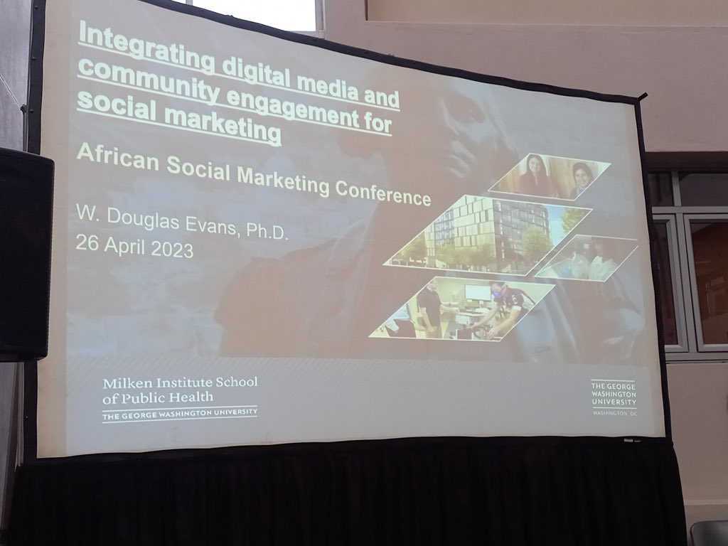 CCSImpact's tweet photo. 4th keynote session by Prof. Douglas Evans on "Digital Media for Behaviour Change: Integrating Online and Community-based Programs"
He shares experience on how to use digital media effectively for social marketing programmes to change behaviors #AFSMAC23 @WitsSbs https://t.co/mO1PhULjmq