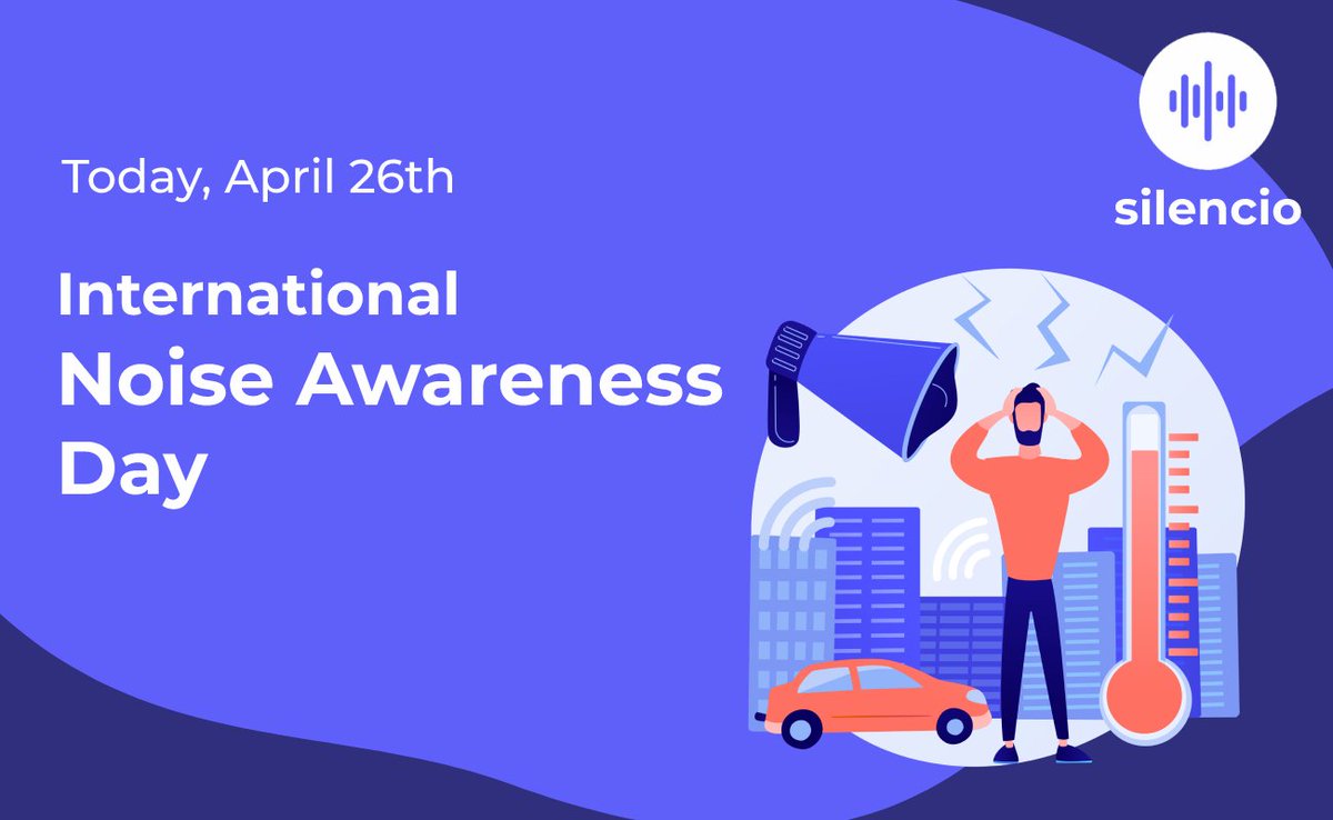 🔊👂 Happy #NoiseAwarenessDay! 🌍🔇

Today, let's raise awareness about the impact of noise pollution!  

Join our fight against #noisepollution and strive for a quieter, healthier environment. 🍃💤   

#ProtectYourEars #QuietPlease #SoundOfSilence