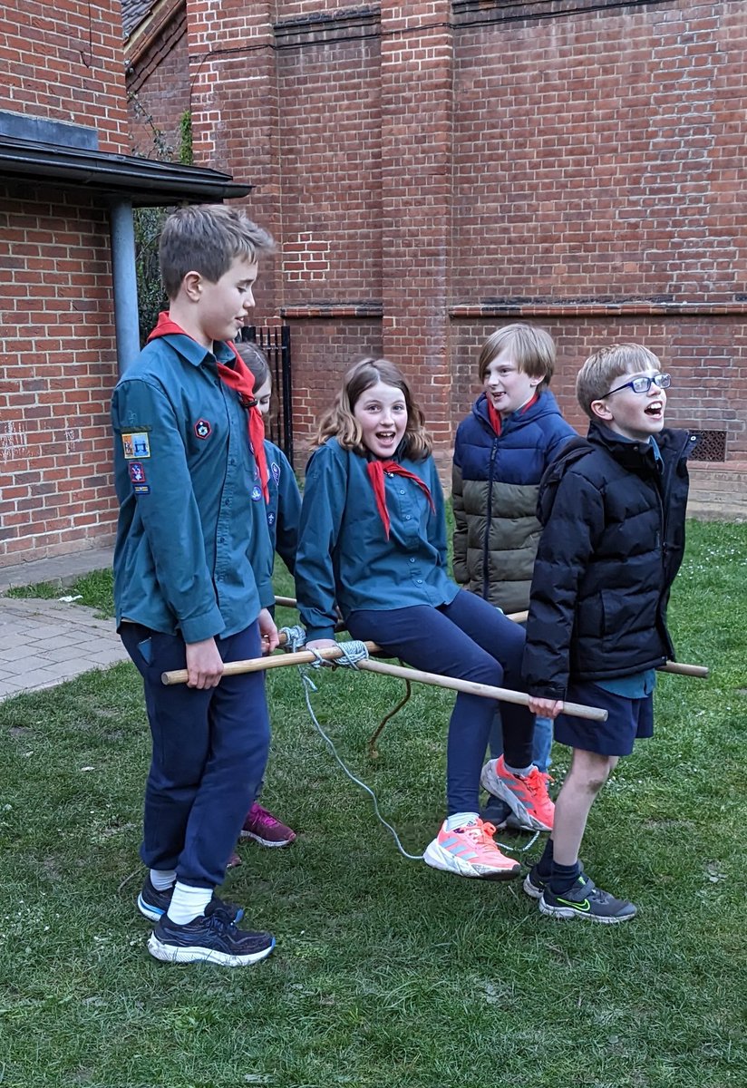 WestsideScouts's tweet photo. Our stags patrol won best knots as scouts competed in groups to race to build chairs using simple lashings. Well done! https://t.co/Yb0CFdXHY8