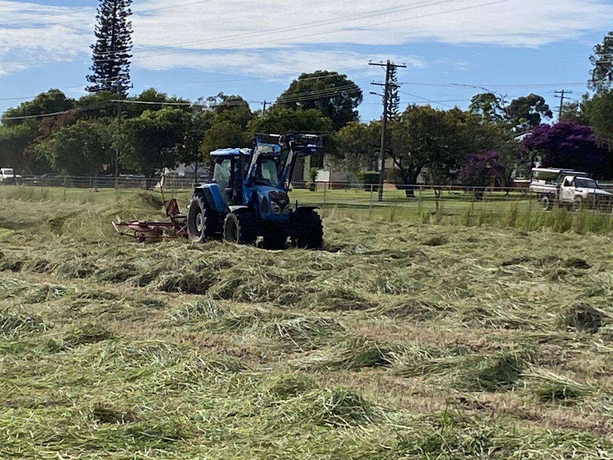 SPCKfarm's tweet photo. Silage last week, winter rye and clover direct drilled this week, predictions of east coast low next week. 🤔 https://t.co/kEEHwWfbKd