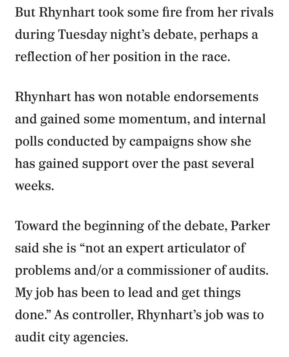 Not mentioned in this article but I really didn’t like when CP said the city doesn’t need a manager for Mayor (bc we have a managing director.) That is *absolutely* what we need from the next Mayor, like did we all just live under the same Kenney admin?? inquirer.com/politics/elect…