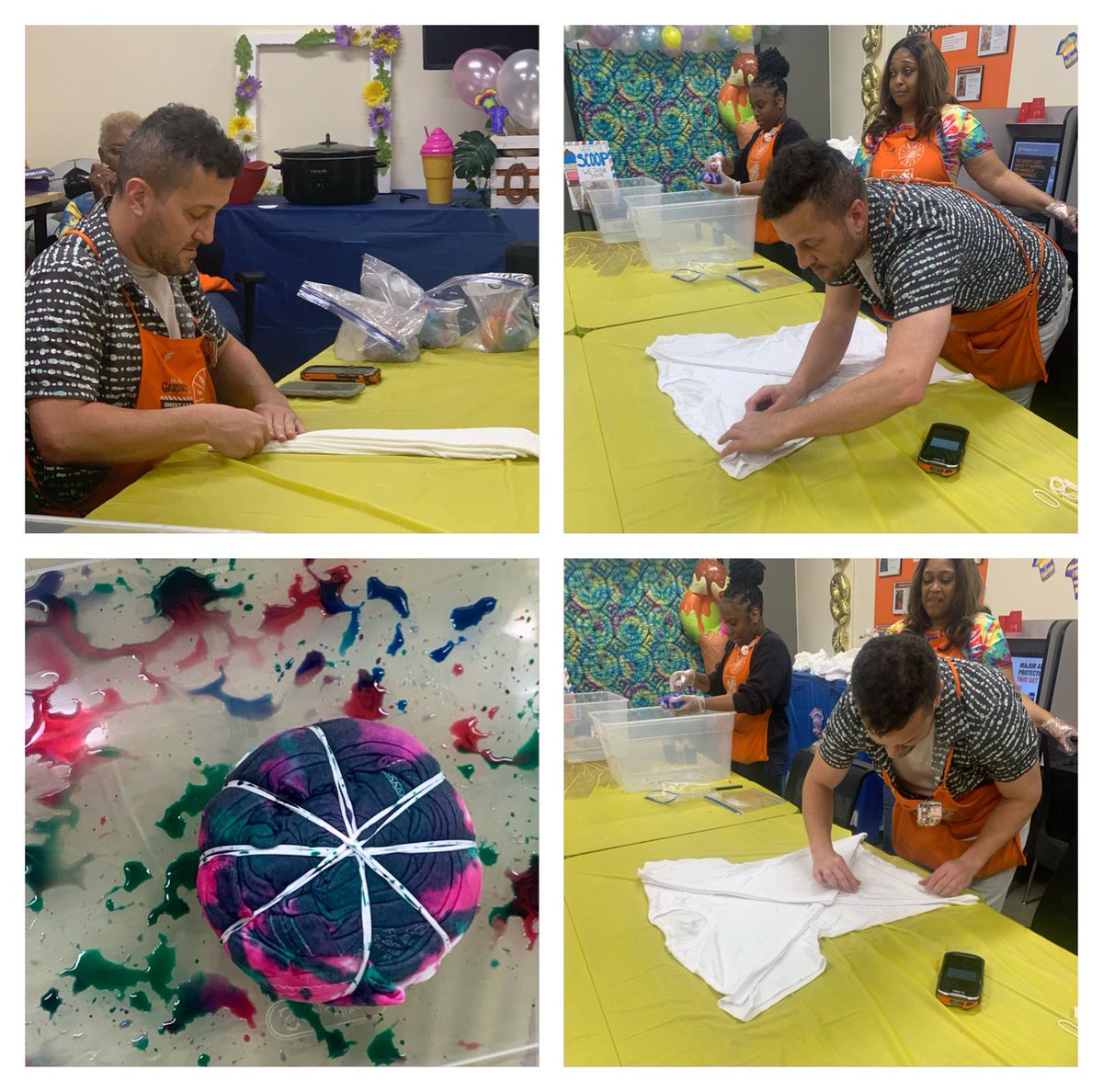 Day 2! Cashier Fun!
Tye Dye and Ice cream fun!
Building strong relationships with our Front End Team@homedepot0389
