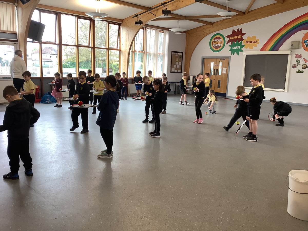 1/2ML have had a fantastic tennis session and have learnt lots of new skills. Thank you <a href="/LtcPrenton/">Prenton Lawn Tennis Club</a> for coming in to see us! 
Look out for the flyer in your children's bag today about an exciting event happening at the tennis club this weekend! <a href="/stantonroadps/">Stanton Road Primary</a>
