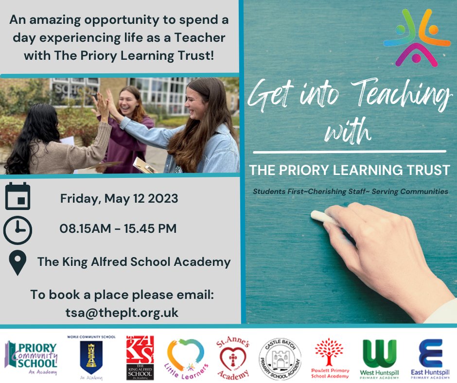 DeniseHurr's tweet photo. Still time to book on and find out more about the best career - Teaching! https://t.co/P5q18bAsoq