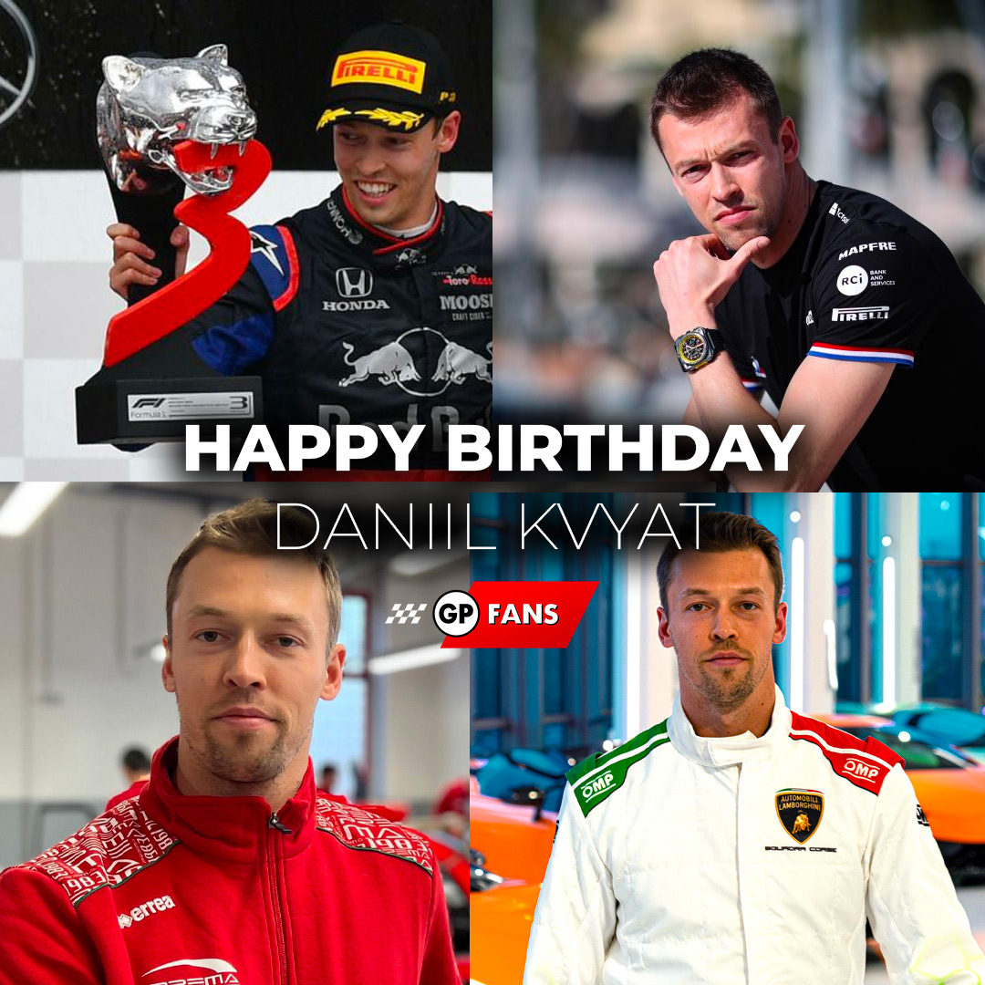 Daniil Kvyat viert vandaag zijn 29ste verjaardag. Happy birthday   