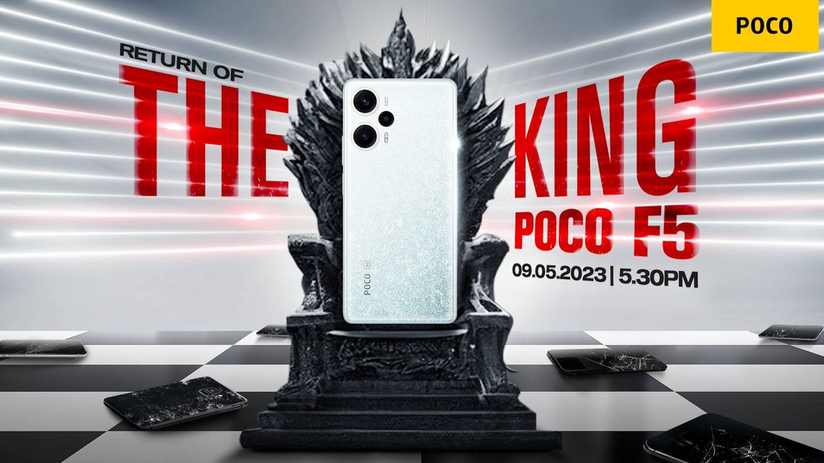 HimanshuT_19's tweet photo. Exciting news! 🎉 The wait is over as we officially unveil the #POCOF5, our latest flagship smartphone packed with cutting-edge features for an unparalleled mobile experience. Launching on 9th May.
#POCO #FlagshipKiller #LaunchDay #ReturnofTheKing 🚀📱💥 https://t.co/a2ztcDqDx8