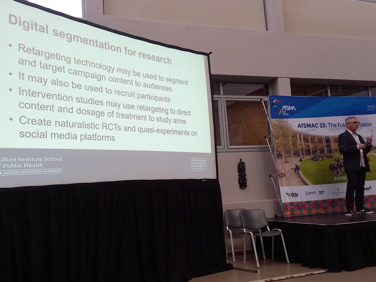 CCSImpact's tweet photo. “There is a need to get beyond "likes" and "engagement".
These are short term predictors of something good that might happen down the line and is not an end in itself. We want to understand the relationship between exposure and engagement.” - Prof Douglas Evans at #AFSMAC23 https://t.co/BtYdoTDOBp