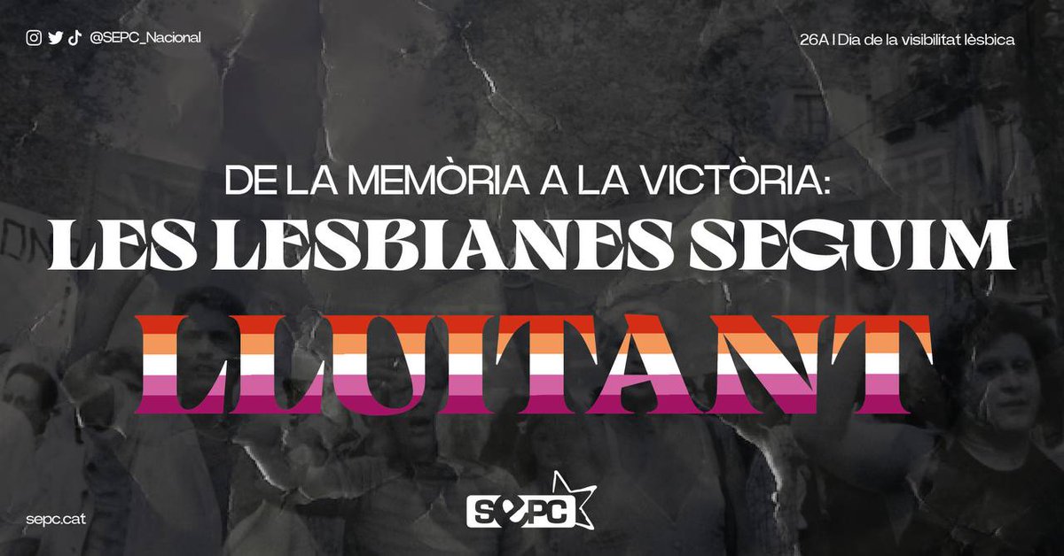 🏳️‍🌈 #26A // DIA DE LA VISIBILITAT LÈSBICA

Avui recordem la importància de la lluita de les dones lesbianes arreu dels PPCC. Cal que reivindiquem la seva memòria, per tal de seguir lluitant i convertir-la en victòria!

Parlem sobre educació sexual i referents en l'educació👇🏼