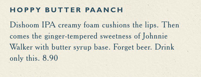 __aranc's tweet photo. @Dishoom how can I drink only this but it’s nowhere to be found anymore 💔💔💔 #BringBackHoppyButterPaanch https://t.co/qPYq5hBTEj