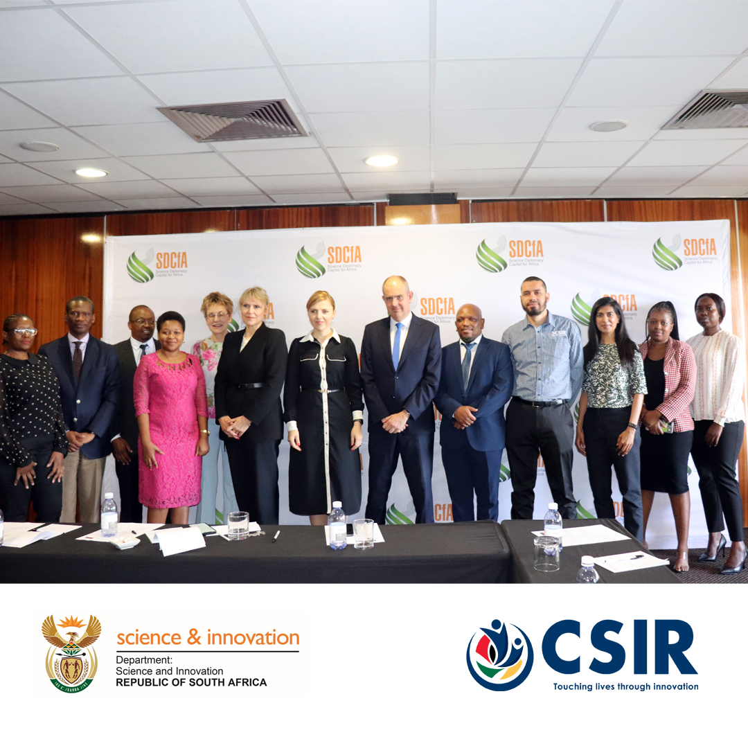 Today #TeamCSIR, @dsigovza, &amp; <a href="/africascidip/">Science Diplomacy Capital for Africa (SDCfA)</a> hosted a SA-Bulgaria delegation which incl. H.E Mrs Velislava Petrova, Bulgarian Deputy Minister of Foreign Affairs. The purpose of the meeting was to exchange policy information &amp; explore opportunities for collaboration in #AI &amp; #AR.