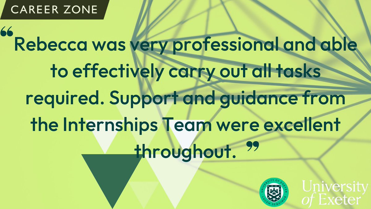 Find out more about the Internships Schemes at the University of Exeter:
David Trudgeon, Postdoctoral Research Fellow for The University of Exeter, shares his experience with an intern in this week’s case study spotlight📷

Click the Link to read further: bit.ly/3oK2zLK