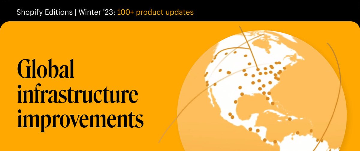 🌐🌟 #Shopify has expanded it's global infrastructure! ⚡ 270+ points of presence worldwide 🌍 ensure the quickest experience. Businesses are witnessing a 50% reduction in site response times! 🚀 #ShopifyPlus #CustomerSatisfaction 
More here: buff.ly/3GEYpuC