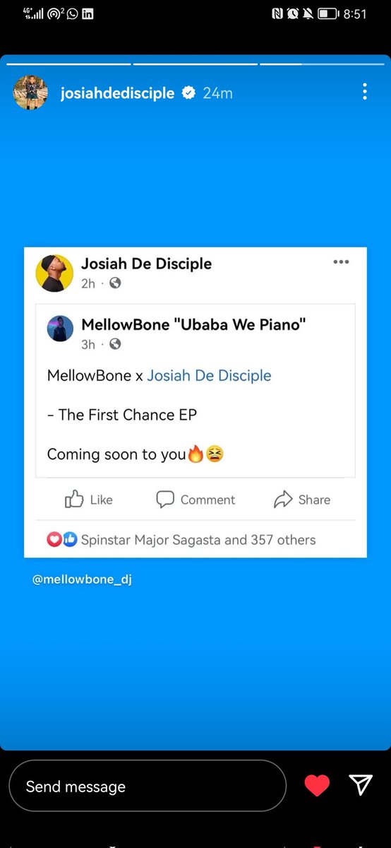 We giving you an EP soon🙏🙏🔥🔥🔥

MellowBone x <a href="/JosiaAlexTheKid/">Josiah De Disciple</a>

Titled - The First Chance