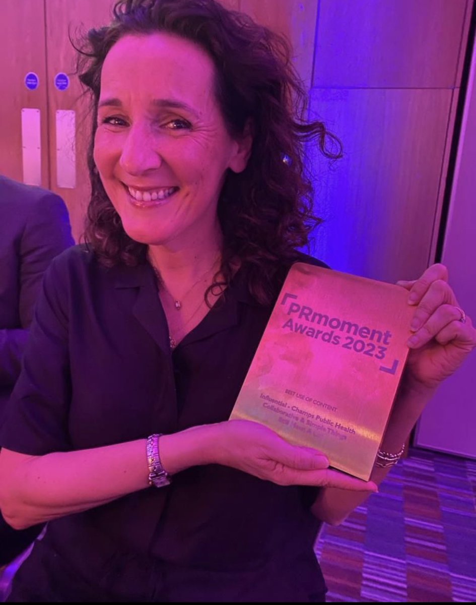 influentialcoms's tweet photo. Last night we won Best Use of Content for our work with Champs Public Health Collaborative at the PRmoment Awards 2023 ceremony in Manchester. We couldn't be more proud of the teamwork that played out in delivering this great campaign!
 
#PRmomentAwards #awardwinningagency https://t.co/tTari0LSF0