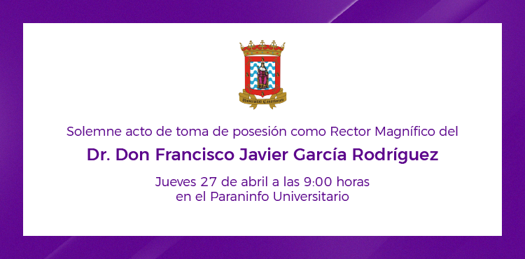 ULL's tweet photo. 📍 En poco menos de una hora, a las 9:00h, comenzará el acto de toma de posesión como Rector Magnífico de la #ULL de Francisco García.

Podrás seguirlo en directo a través de este enlace 🎥 https://t.co/Yp6UDUZC2Y https://t.co/cHVCvXw7ew