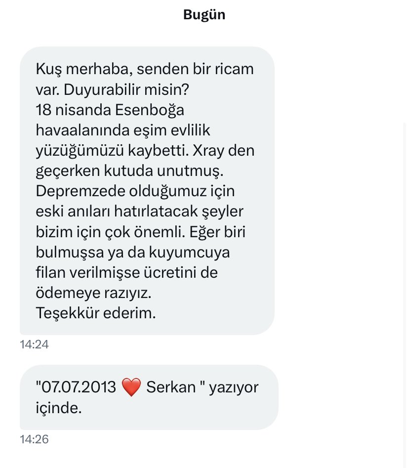 Yüzüğü bulanlar DM atsın lütfen 🙏