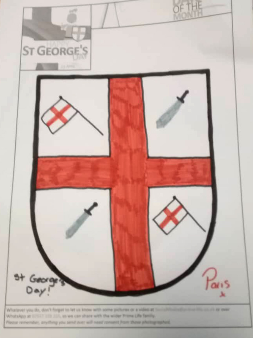 PrimelifeUK's tweet image. Residents at St Michael had some brilliant fun at the weekend creating their own Coat of Arms for St George's Day!

#StGeorgesDay