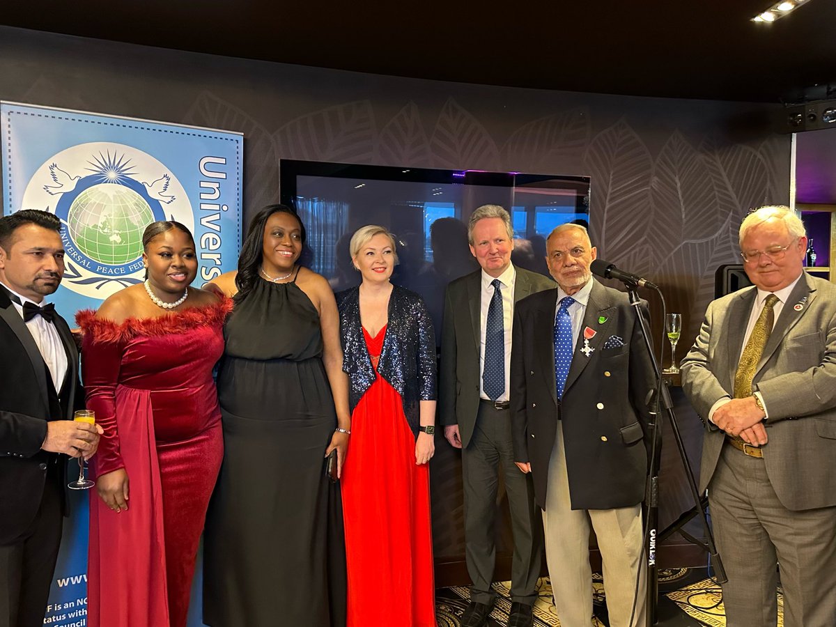 I am extremely honoured to have been chosen to receive “Ambassador of Peace”Award by the Universal Peace Federation.

My sincere thanks to The Secretary General Robin Marsh, Director Margaret Keverian-Ali, Chairman Keith Best &amp; the entire Board for having thought me worthy. 🕊️❤️