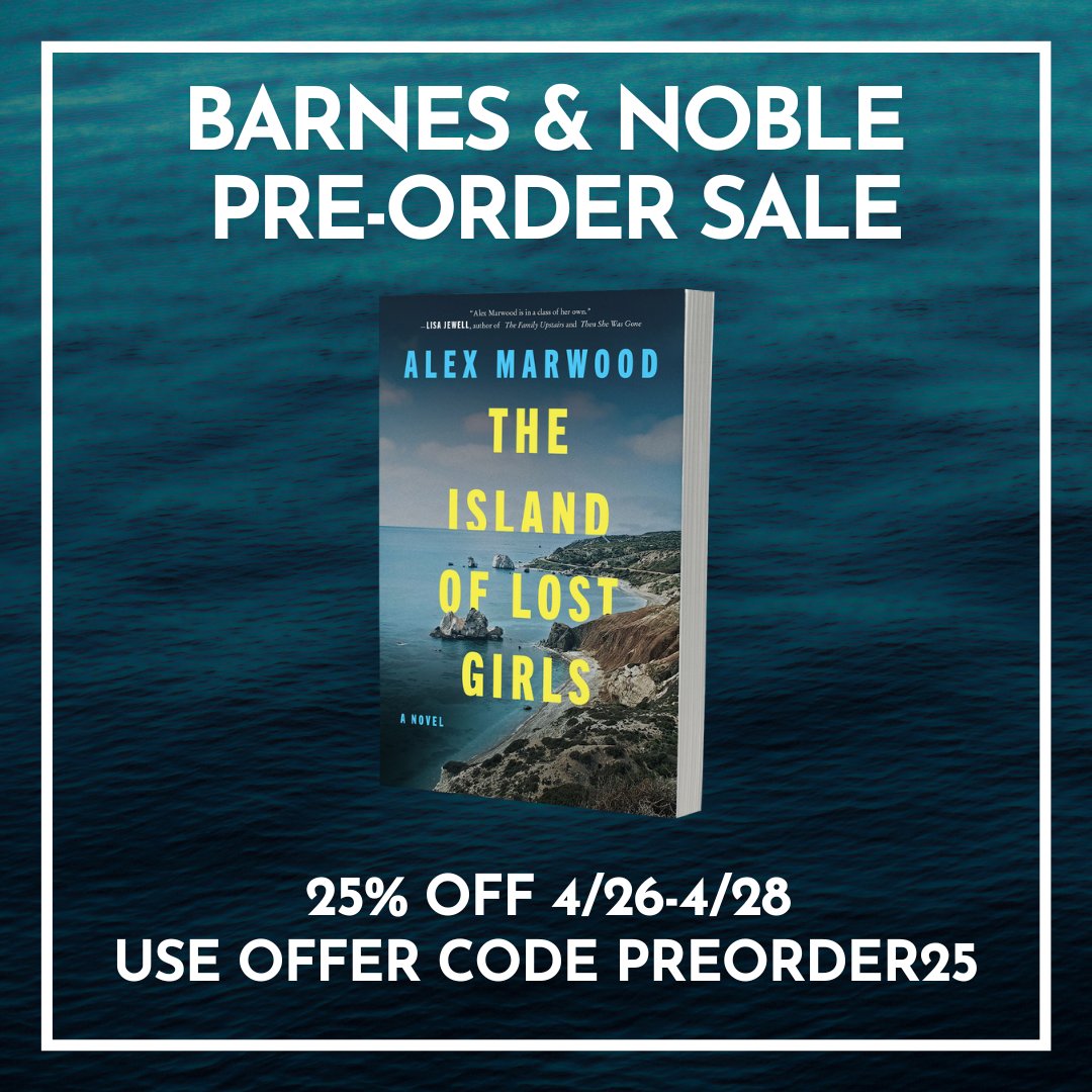 Very excited to see that my "devilishly clever" (Irish Times) thriller, The Island of Lost Girls, has a 25% discount in <a href="/BNBuzz/">Barnes & Noble</a> 
Barnes and Noble's pre-order sale 'til Friday! Out with <a href="/HarperPerennial/">Harper Perennial</a>, 13 June... discount code "preorder25" 

barnesandnoble.com/w/the-island-o…