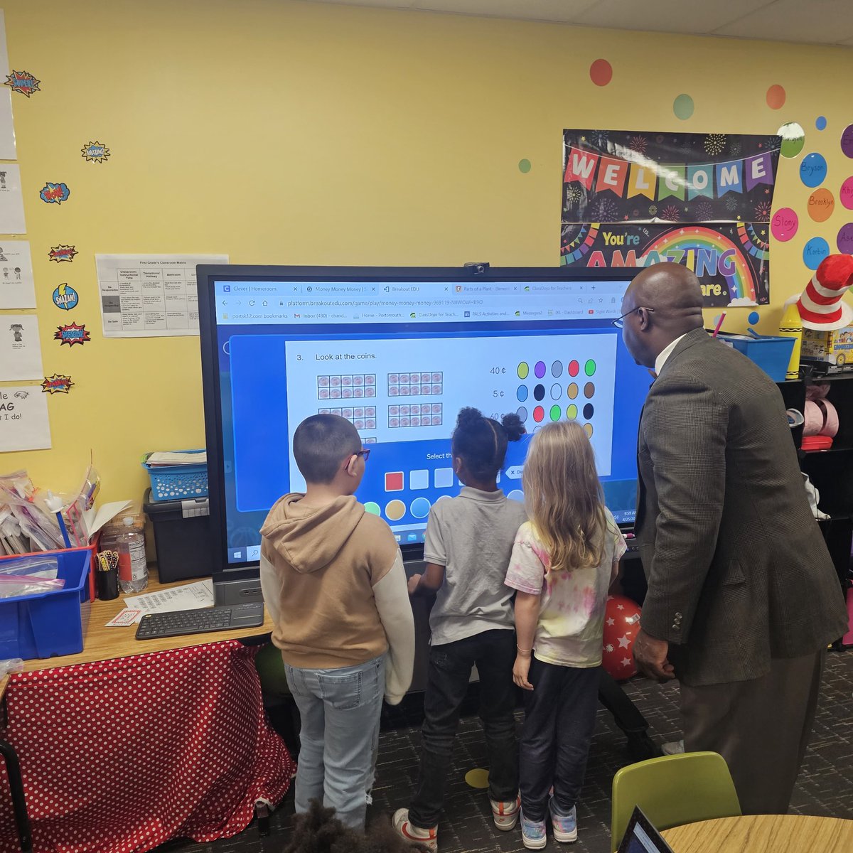 Smallblocktech's tweet image. I had a blast making millionaires with BreakoutEDU 1st graders really enjoyed counting coins to crack the code to get to their $1,000,000 prize.  Some won 2 or 3 million.
@breakoutEDU
@jennthomas75
@CradockES 
@ebracyPPS
@JolleyLa
@PortsVASchools 
#PPSshines 
#PPStrt