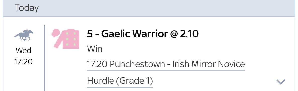 FishyZTips's tweet image. 🐎Fishy’s Pony Pick🐎

Odds have shortened since but still at evens! 

Mullins horse with top jockey Paul Townend riding 

Get onnnn 💰💰💰💰