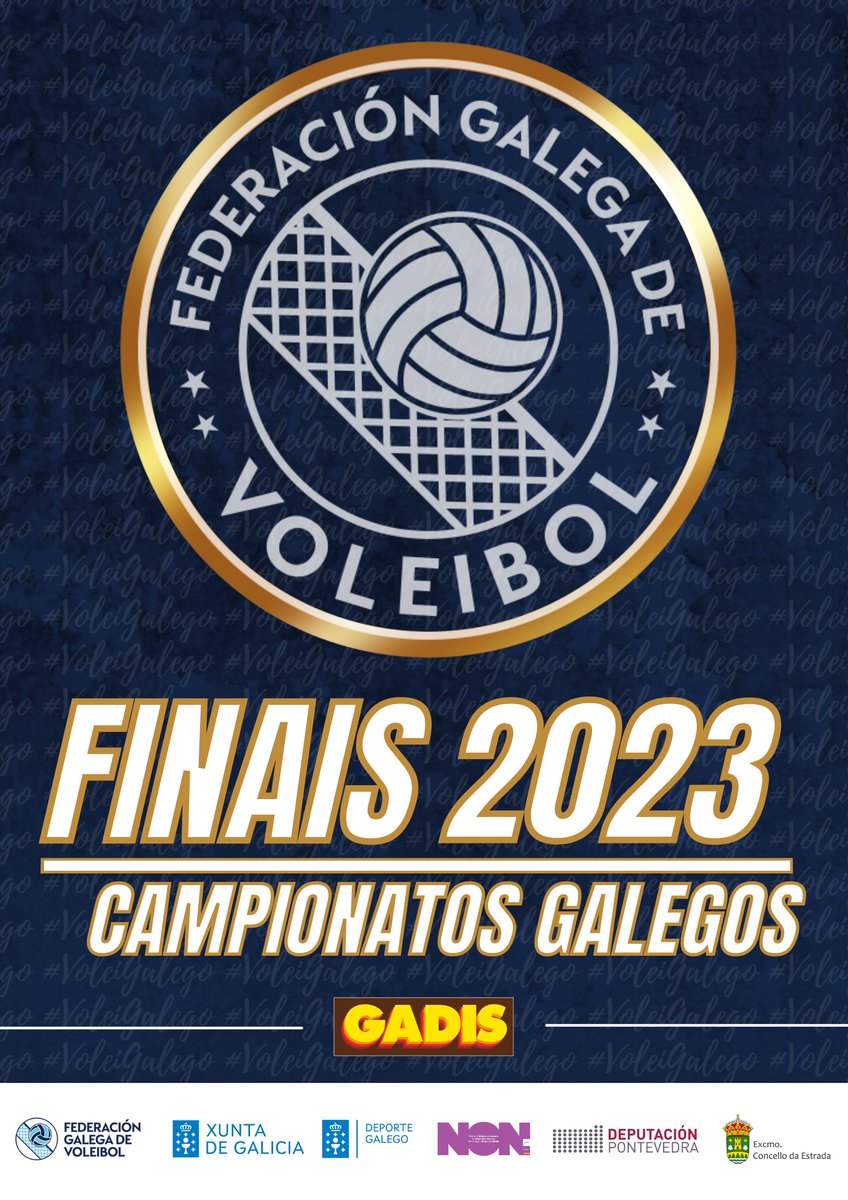 📰 | Novas: Chegan as Finais dos Campionatos Galegos 2023
#FinaisFGVB23 @Gadis <a href="/depo_es/">Deputación Pontevedra</a> <a href="/c_aestrada/">Concello da Estrada</a> 

buff.ly/40zVQBn