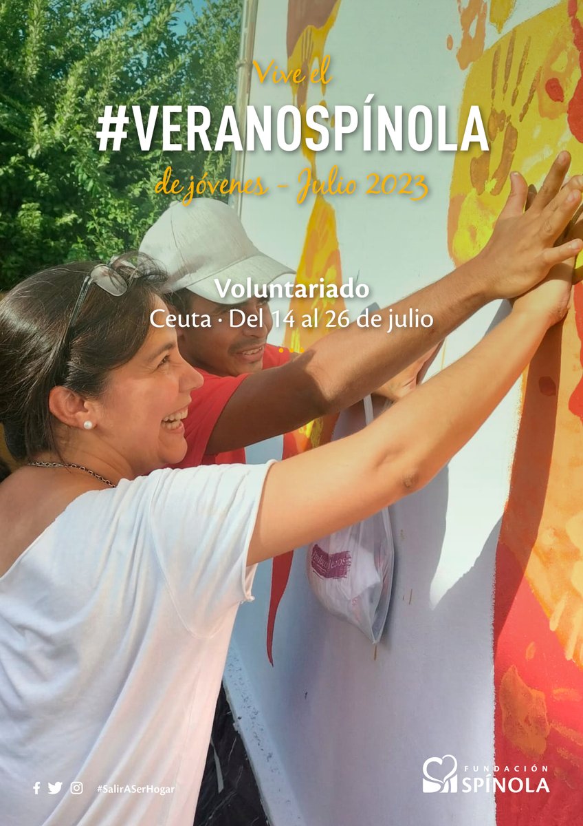 FundSpinola's tweet photo. Esta oportunidad que nos brinda el #VeranoSpínola es una experiencia de cuidado, cooperación y servicio a los demás que consigue traspasar fronteras y transformarte por dentro. Sal, sé hogar y descubre otra realidad. Inscripciones hasta el 15 de mayo⬇️

https://t.co/I84dWXidpk https://t.co/ODEfuGllLd