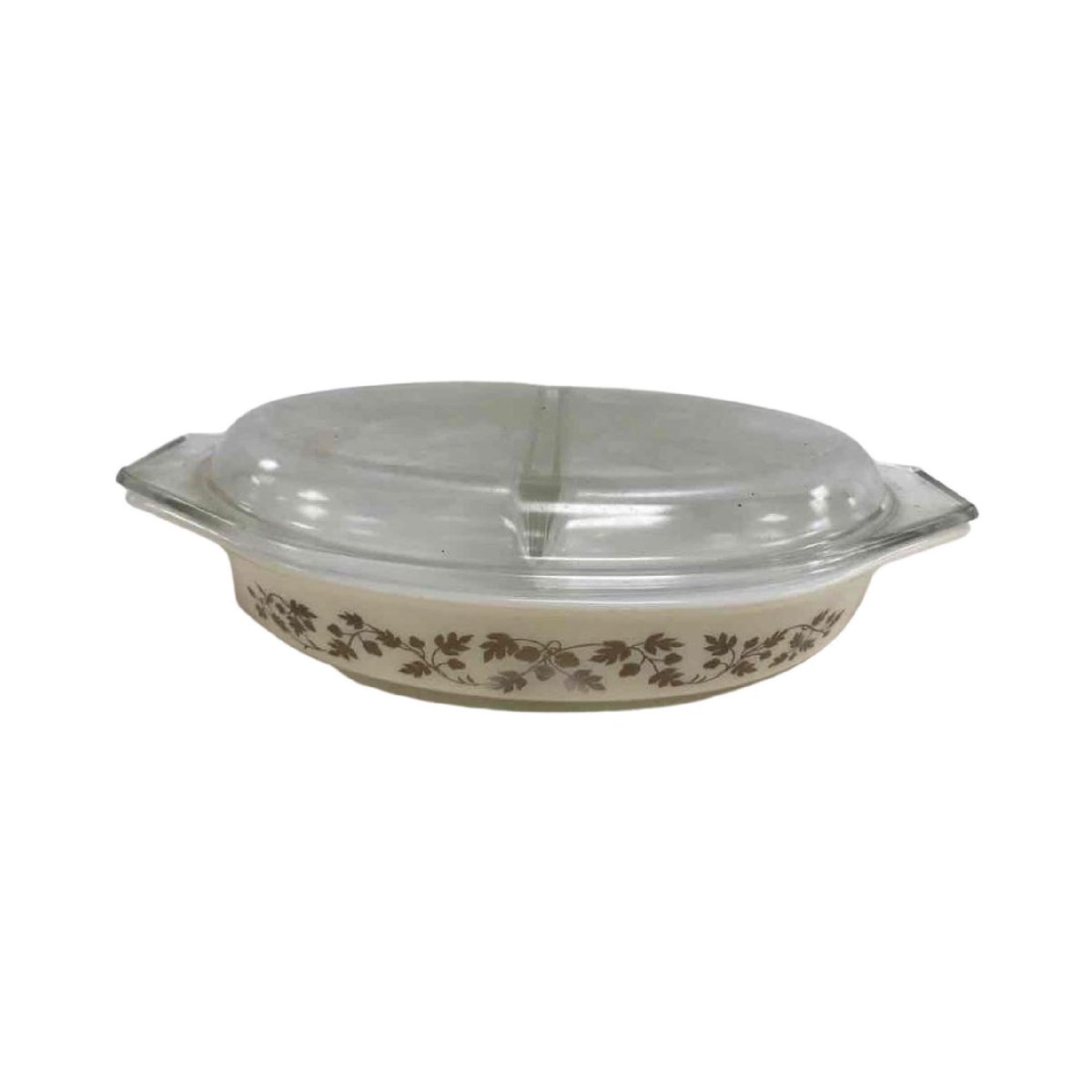 JunkYardBlonde's tweet photo. Vintage Pyrex Gold Acorn Divided Casserole Dish with Lid 1.5 Quarts https://t.co/h91BhNKqLu #beige #gold #pyrexovenware #pyrexcasserole #casseroledish #yellowpyrex #milkglass #pyrexcasseroledish #yellow https://t.co/5vI1tRxVFr
