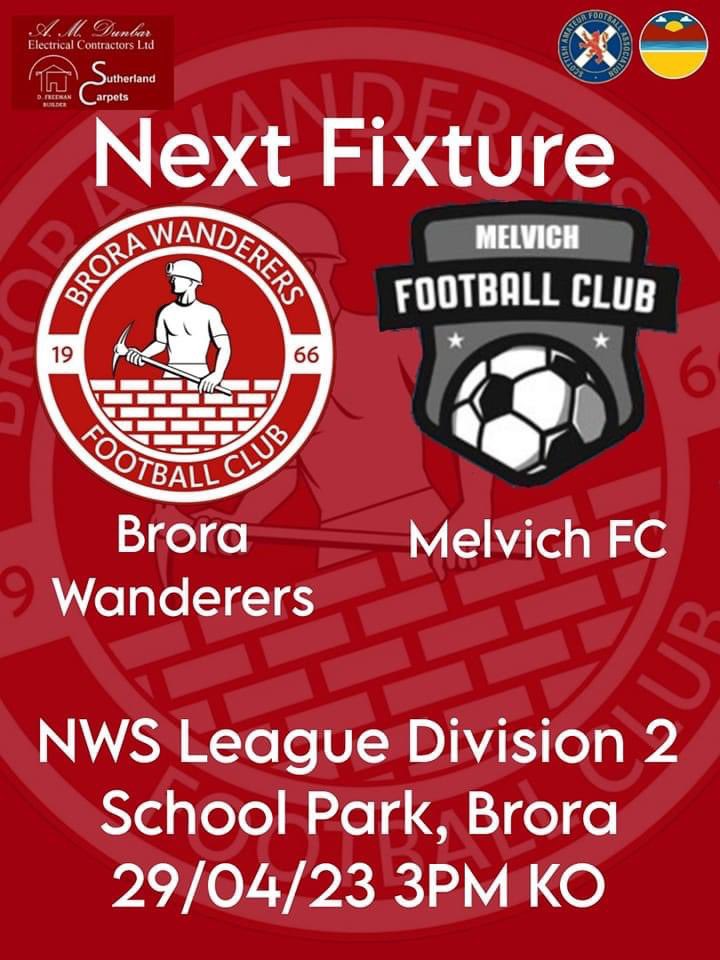 This Saturday we kick off our <a href="/NWSAmateur/">NW Sutherland Amateur Football League</a> campaign off at home to  Melvich at school park Brora with a 3pm kick off