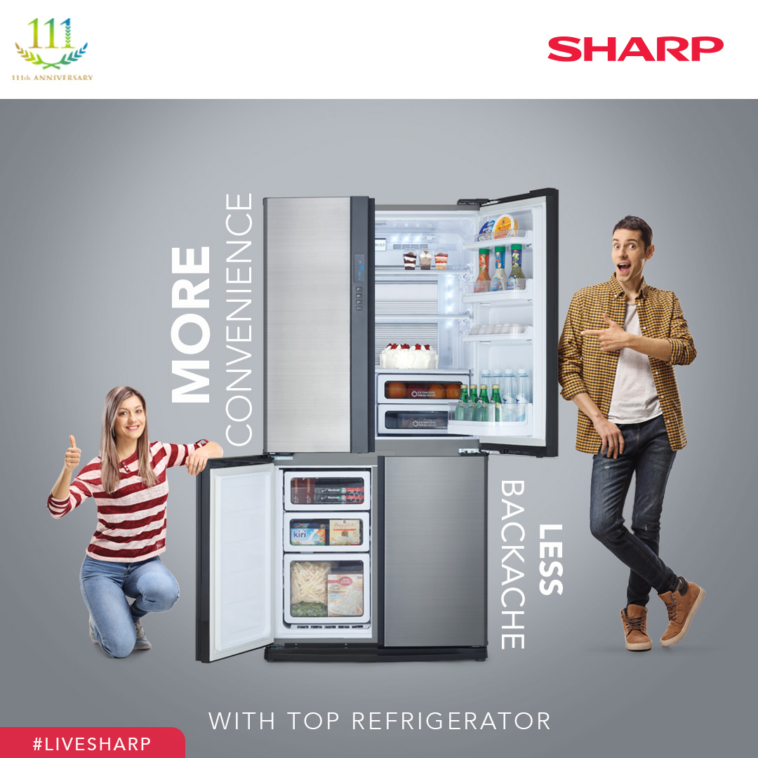 sharp_india_'s tweet photo. When it comes to #refrigerators, 70% of the experience is related to storing fresh fruits & veggies, while only 30% is related to freezing. The #SHARP four-door refrigerator offers abundant space & ultimate convenience with its top fresh-food compartment.
This summer #LiveSharp https://t.co/NwkO3ZJdFS