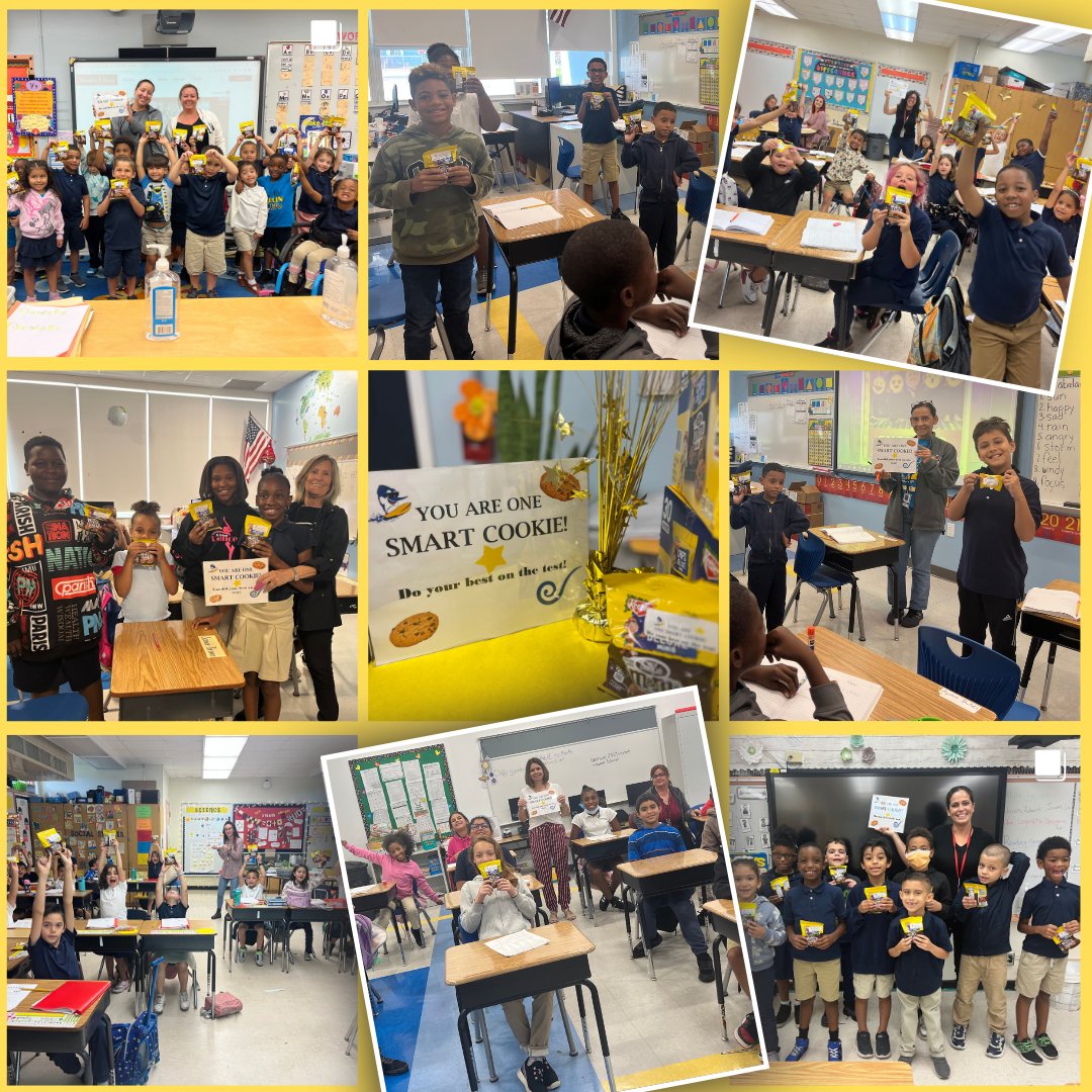 GulfstreamES's tweet photo. The leadership team visited classes to remind our students that they are #OneSmartCookie. Our students did their BEST on the FSAA Test and our VPK-1st grade students are ready for the FAST! #GulfstreamES @MDCPSSouth @SuptDotres @MDCPS https://t.co/0BvWAR1Aec