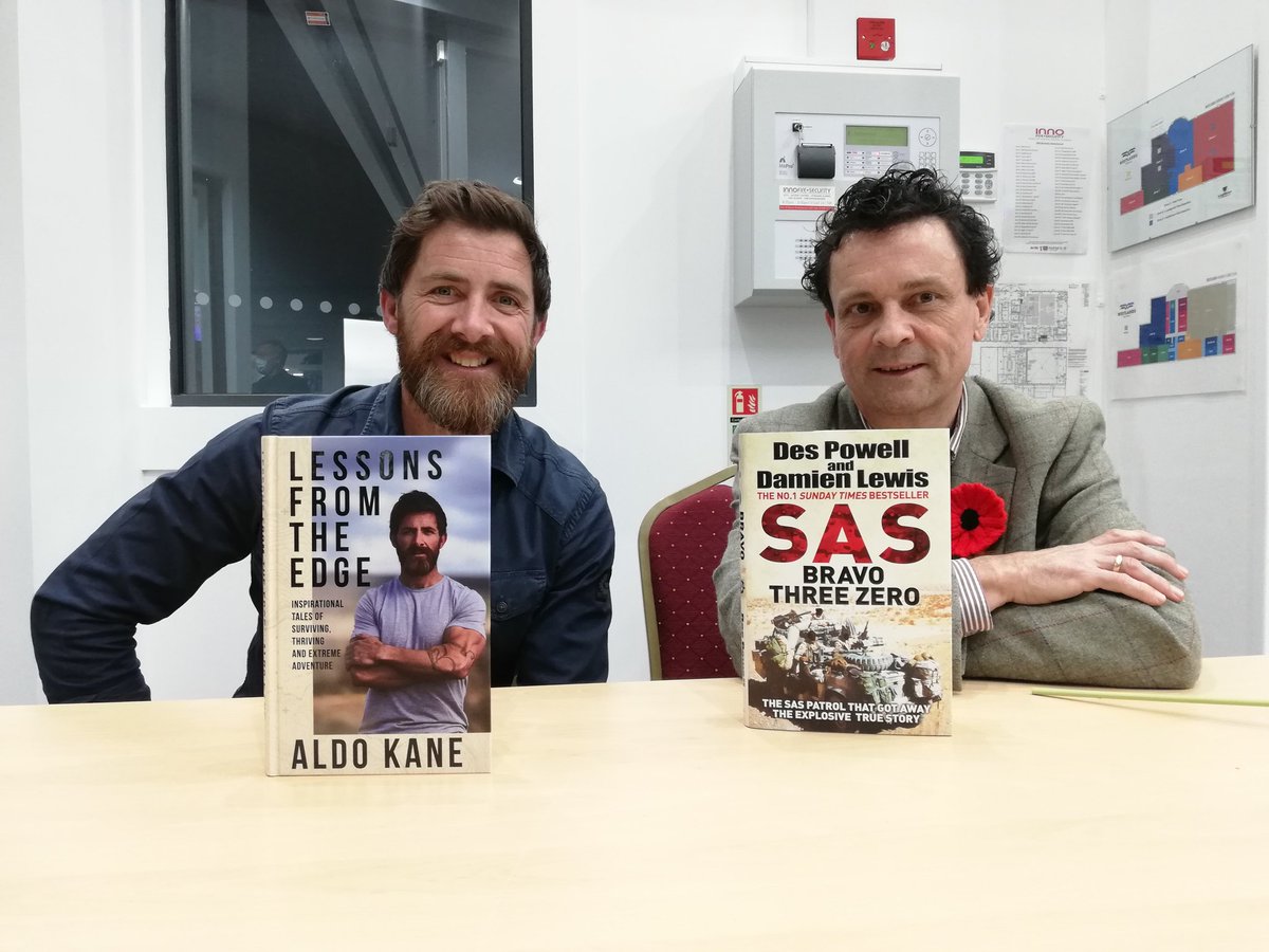 Myself with Aldo Kane <a href="/AldoKane/">Aldo Kane</a> at a recent <a href="/YeovilLitFest/">Yeovil Literary Fest</a> event - looking forward to being back there soon!