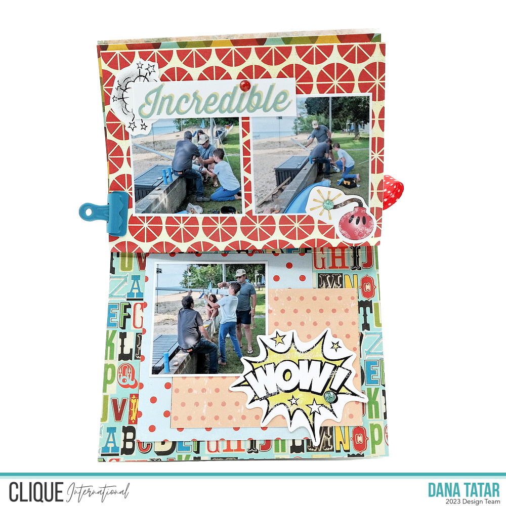 Wow!  Check out this super fun 6x6 mini album created by <a href="/danatatar/">elena</a> using the LEVEL UP KIT and SUPER AWESOME ADD-ON!  She has a tutorial, as well as the complete supplies list, on her blog (link in her profile.)  I can't wait to try the paperclip and ribbon binding! 

#cliqueint