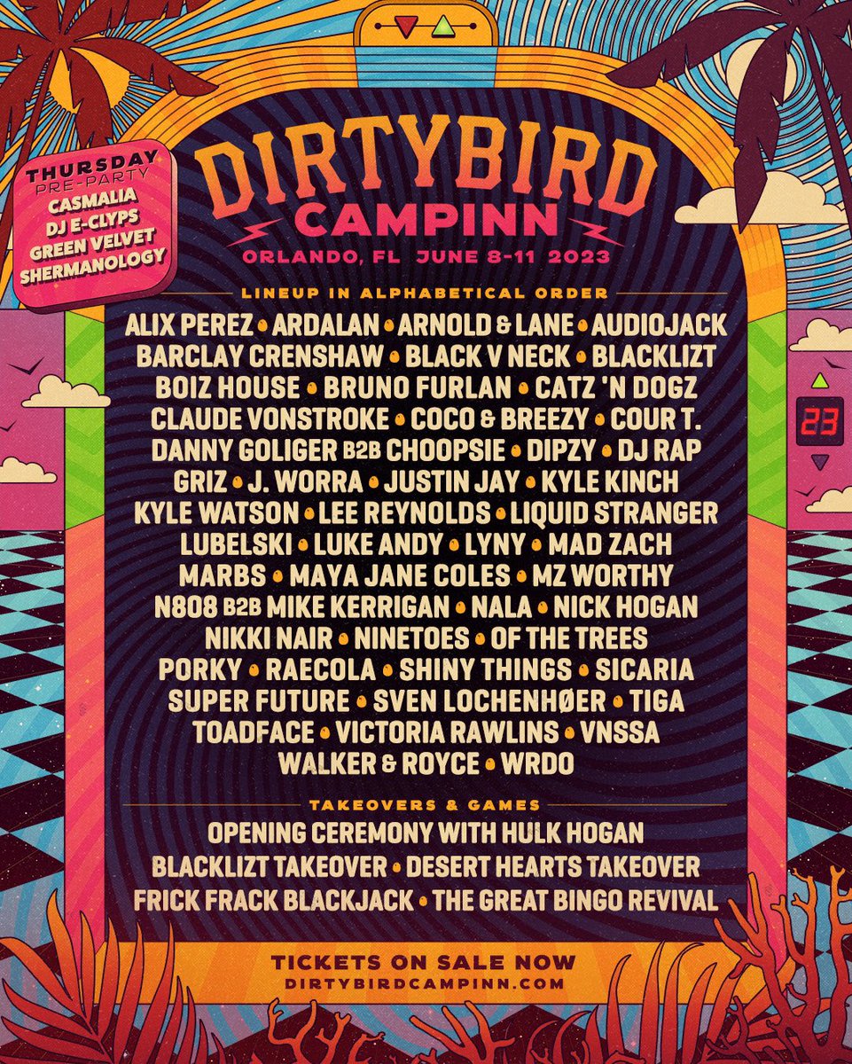 Hello Campers, it's with a heavy heart that we must postpone our Dirtybird Campout 2023 gathering this year. We know how much Campout means to you and us and it makes this decision all the more difficult to make. We hope you understand and join us at <a href="/CamplNN/">Dirtybird CampINN</a> in June this year❤️